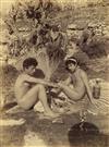 WILHELM VON GLOEDEN (1856-1931) Group of 3 en plein air studies of male nude couples.